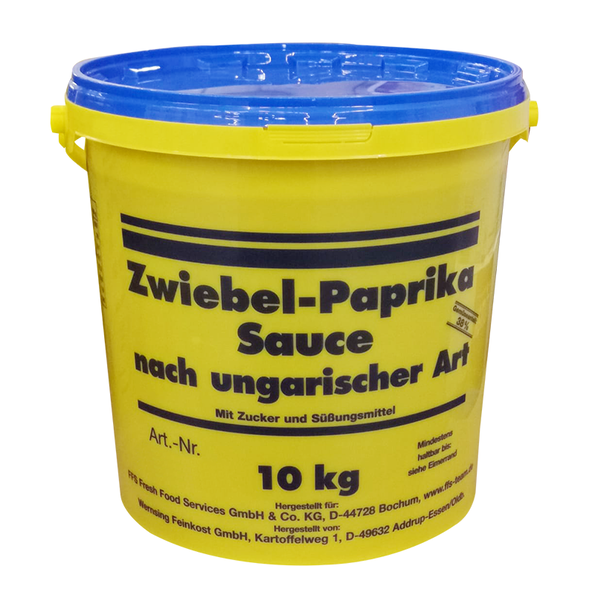 Zwiebel-Paprika-Sauce nach ungarischer Art, mit Zucker und Süßungsmittel