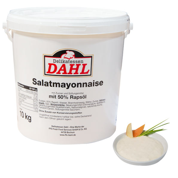 Delikatessen Dahl Salat-Mayonnaise mit 50 % Rapsöl Mit Zucker und Süßungsmittel