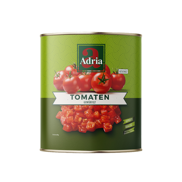 Tomaten, geschält, gewürfelt