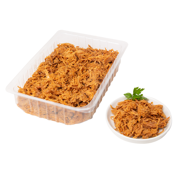 Pulled Pork BBQ-Style, Mageres Schweinefleisch zart und saftig, gegart