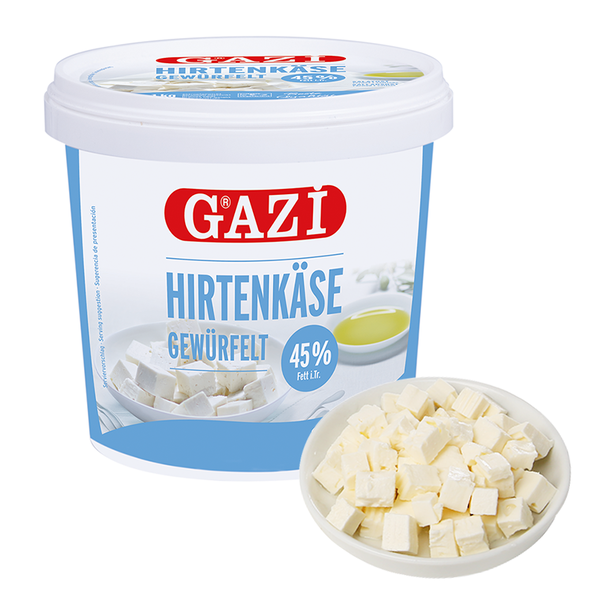 Hirtenkäse, gewürfelt 45 % Fett i.Tr.