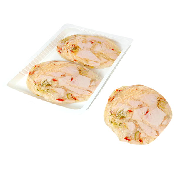 Hähnchenfleisch in Aspik mit Rindergelatine