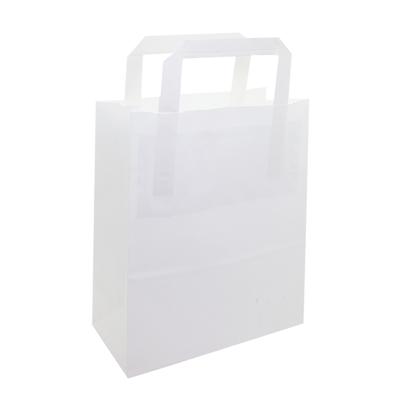 Papier Tragetasche,weiß 250 Stück
