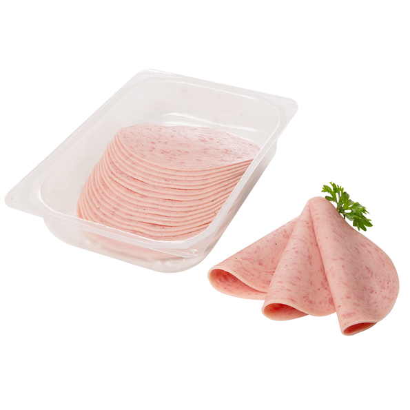 Geflügel-Kaiserfleisch nach Art einer groben Brühwurst, Halal