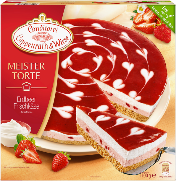 Erdbeer Frischkäse Torte, fertig gebacken