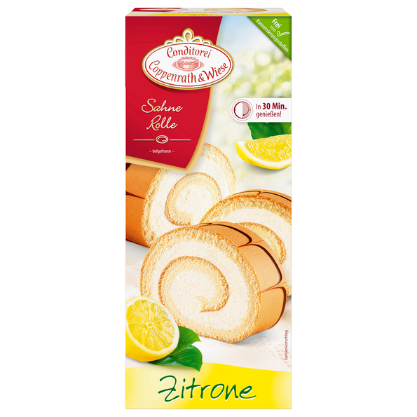 Zitronensahne Rolle, fertig gebacken