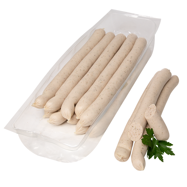 Kräuterbratwurst, gebrüht