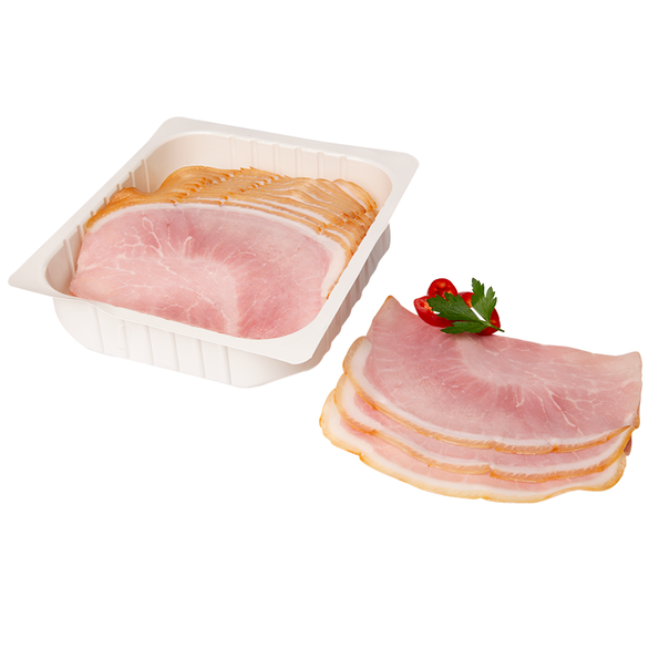 Krustenbraten gepökelt, gegart und gebacken