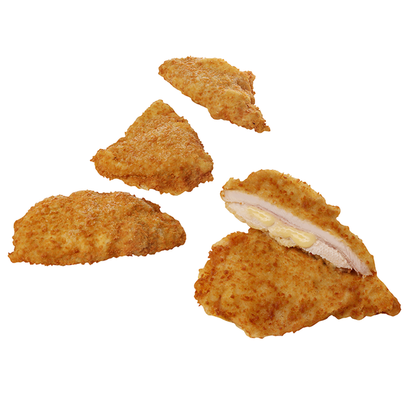Cordon Bleu vom Schwein, flüssig gewürzt, paniert und gebraten