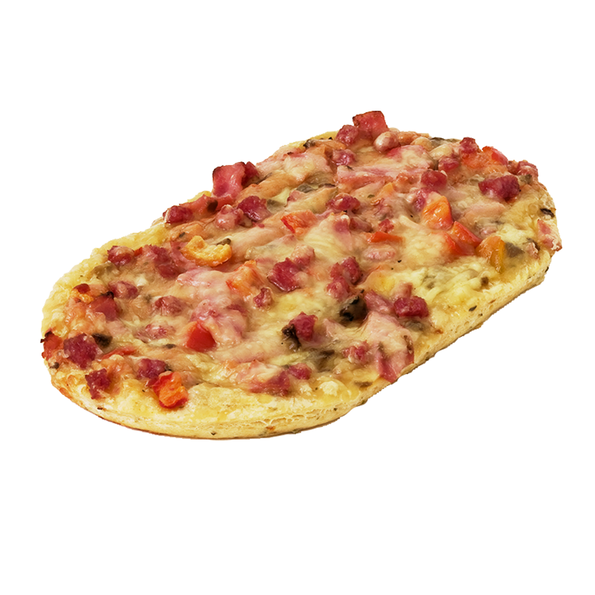 Salami Schinken Pizza, backfertig