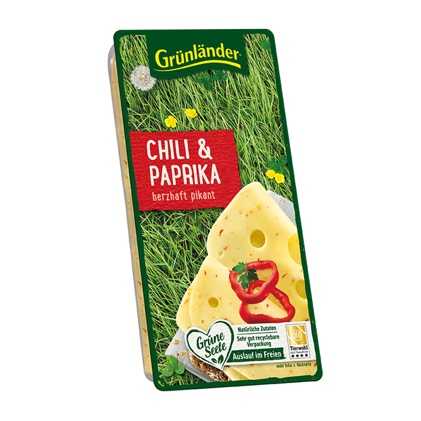 Grünländer Chili/Paprika Käsezubereitung 48 % Fett i.Tr.