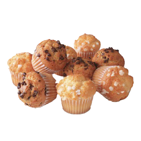 Mini Muffins gemischt Schoko/Zitrone, fertig gebacken