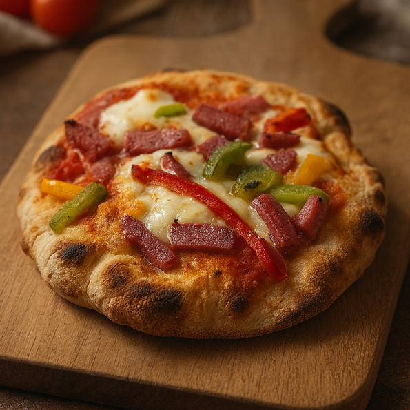 Midi Pinsa Salami Paprika, vorgebacken