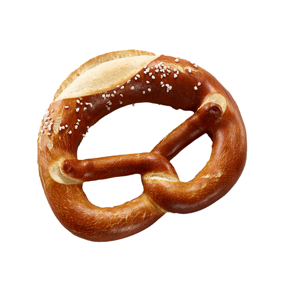 Laugenbrezel mit Schnitt, fertig gebacken