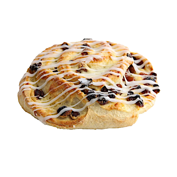 Rosinenschnecke mit 12 % Rosinen, fertig gebacken