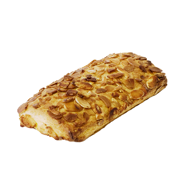 Vanillecreme Plunder mit Mandeldekor, backfertig