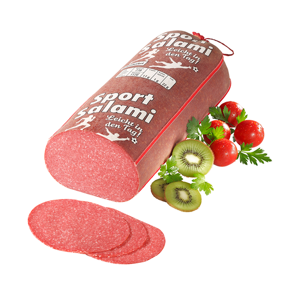 Sportler Salami fettreduziert