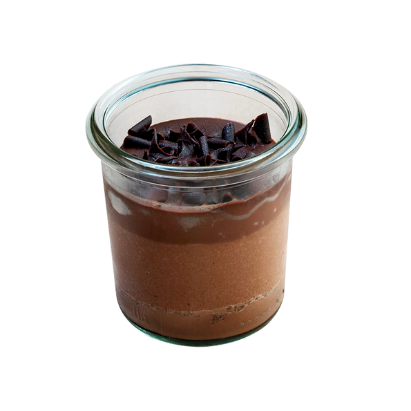 Schokoladenmousse mit gesalzener Karamell Feuillantine