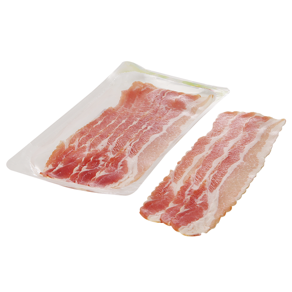 Bacon, Frühstücksspeck, gepökelt, geräuchert