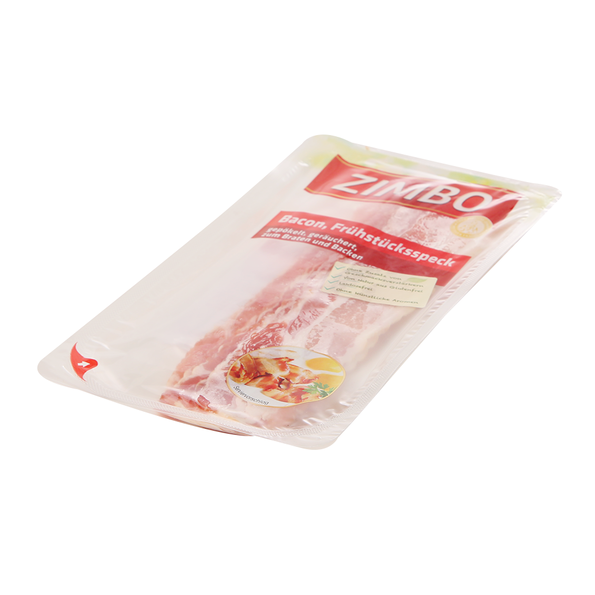 Bacon, Frühstücksspeck, gepökelt, geräuchert