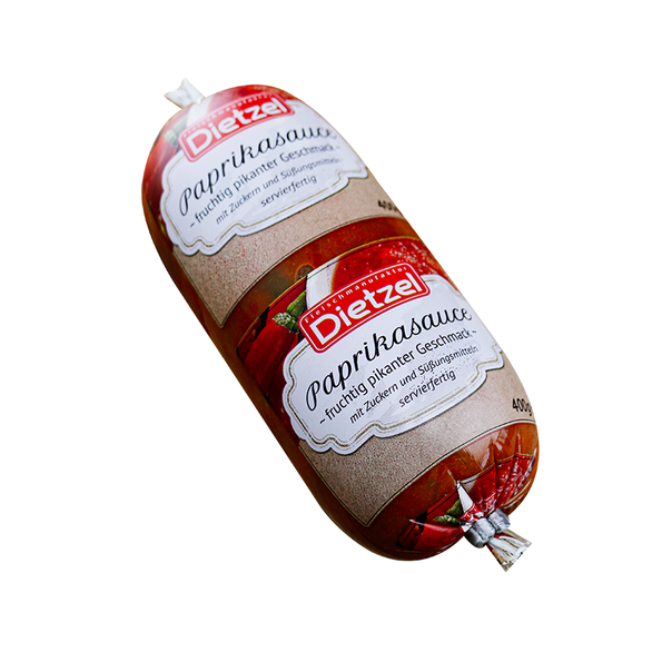 Paprikasauce, servierfertig, mit Zuckern und Süßungsmitteln