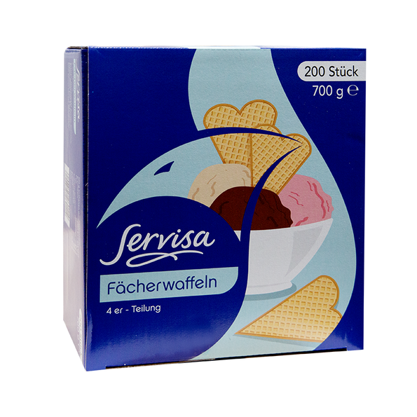 Herzfächerwaffeln 4er Teilung