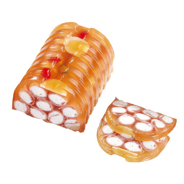 Schinkenröllchen in Aspik mit Sahnemeerrettich