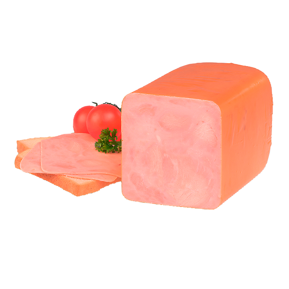 Schinken mit Gewürzlake, aus Fleichstücken zusammengefügt, gepökelt und gekocht