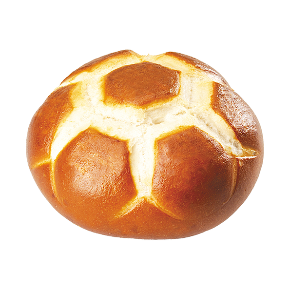 Fußballbrötchen, belaugt, fertig gebacken