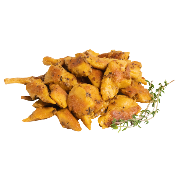 planted chicken, pflanzliches Lebensmittel aus Erbsenprotein mit 15% Marinade