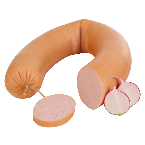 Leckerbissen Schinkenfleischwurst, gebrüht und geräuchert