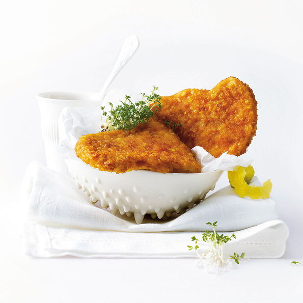 Hähnchenbrustschnitte, paniert und frittiert