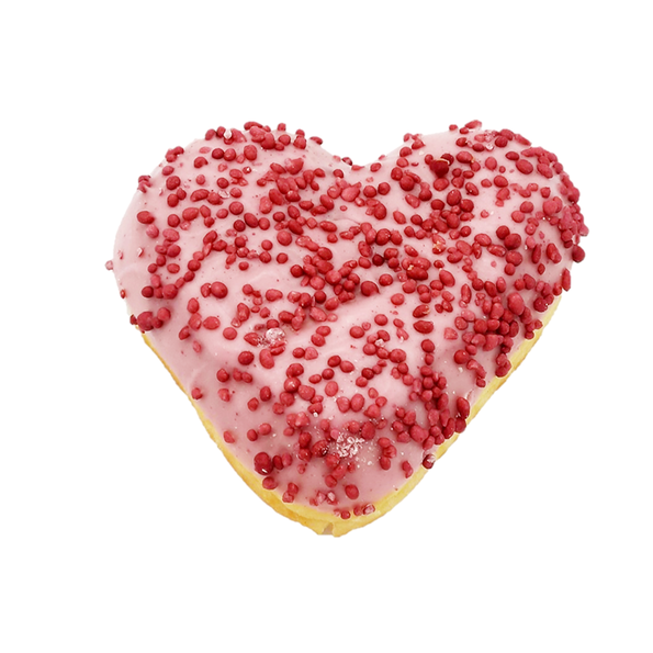 Pink Heart Dots, Donut, fertig gebacken