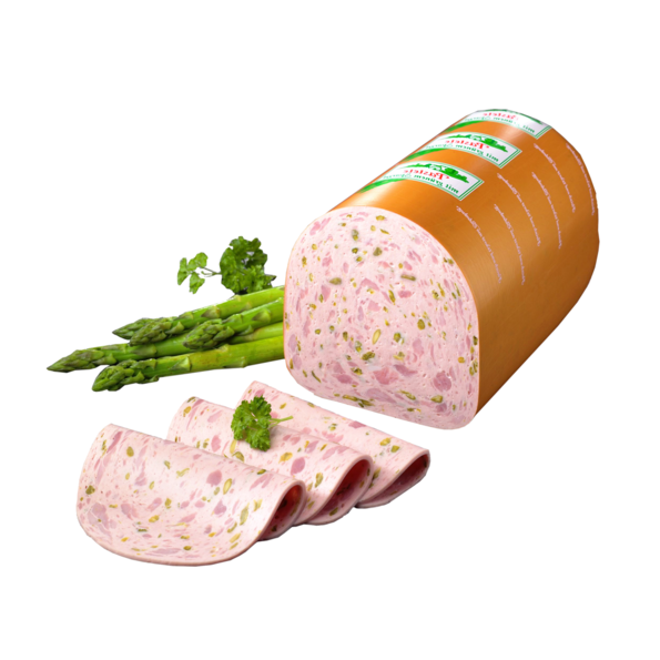 Putenpastete mit grünem Spargel