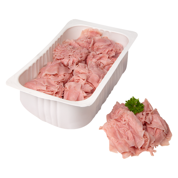 Safthinterschinken, gekocht, geraspelt
