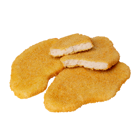 FFS Hähnchenformschnitzel, aus zerkleinertem Hähnchenfleisch geformt, paniert und gebraten