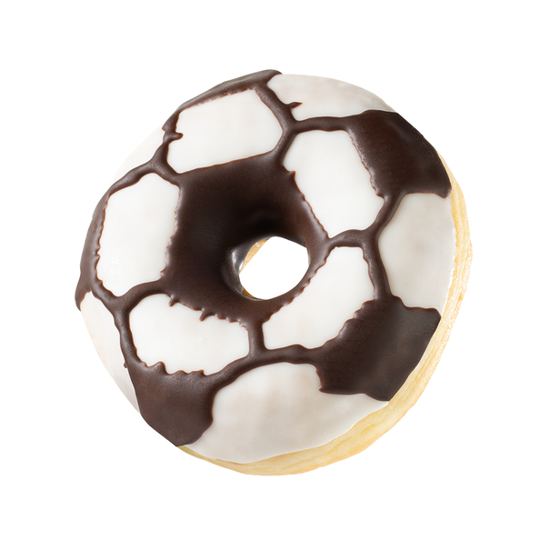 Fußballdonut, fertig gebacken