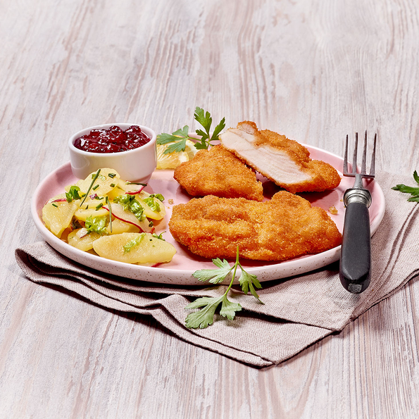 Backhendl aus der Hähnchenkeule