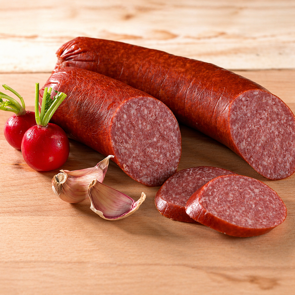 Knoblauchwurst im Ring