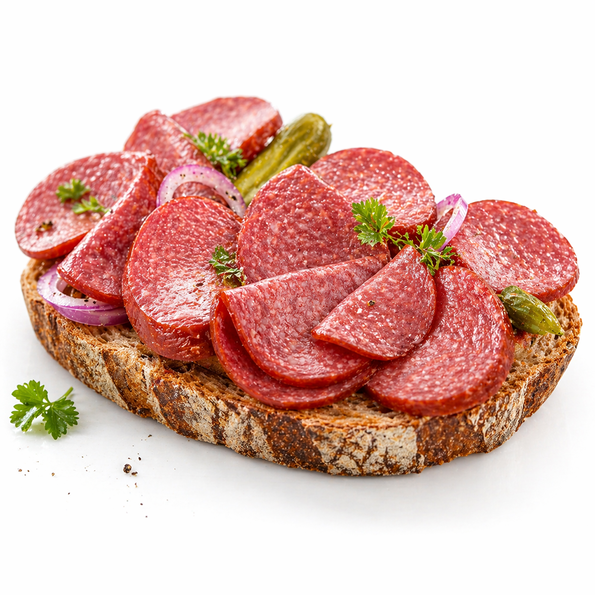 Knoblauchwurst im Ring