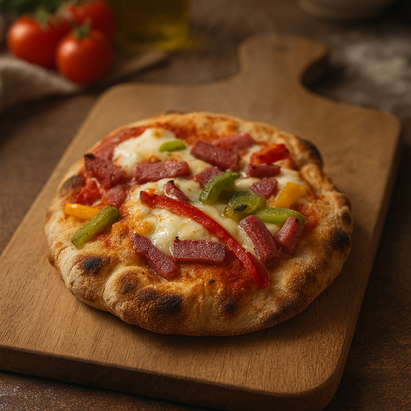 Mono Pinsa Salami Paprika, vorgebacken