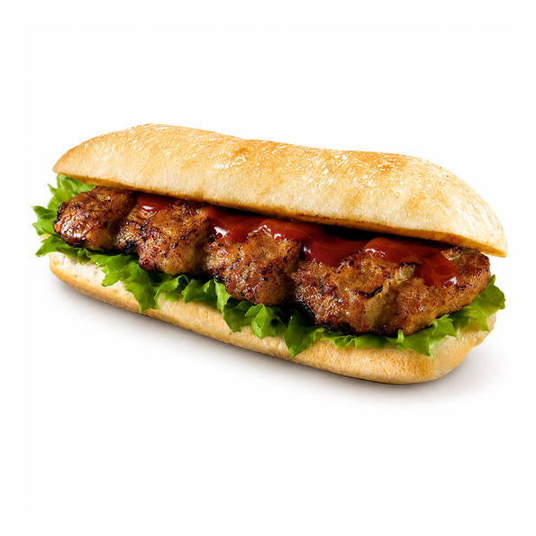 Flammengegrillte BBQ Schweinerippchen, Rib Hacksteak