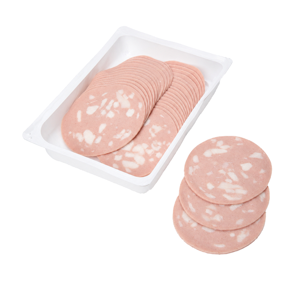 Italienische Mortadella, geschnitten