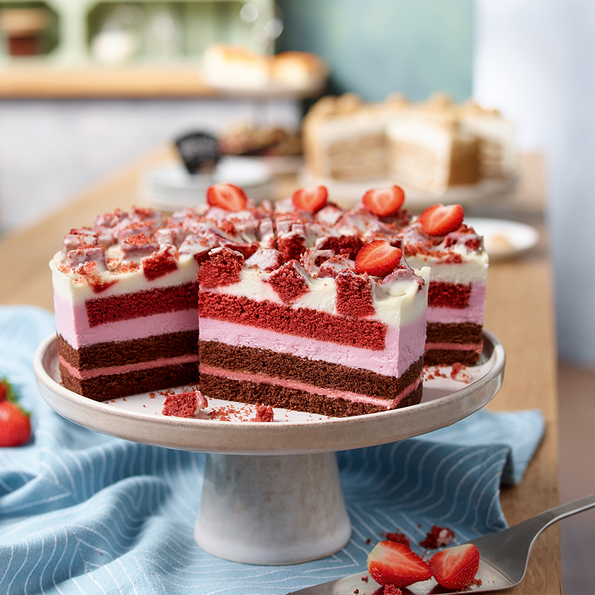 Strawberry Crunch Torte