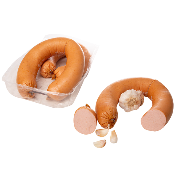 Schinkenfleischwurst mit Knoblauch