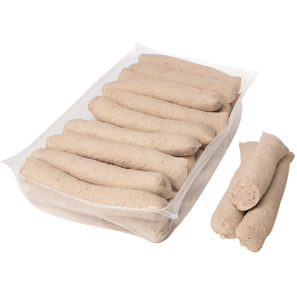 Bratwurst, ohne Darm, gebrüht