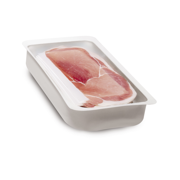 Italienischer Landschinken "Prosciutto crudo", geschnitten