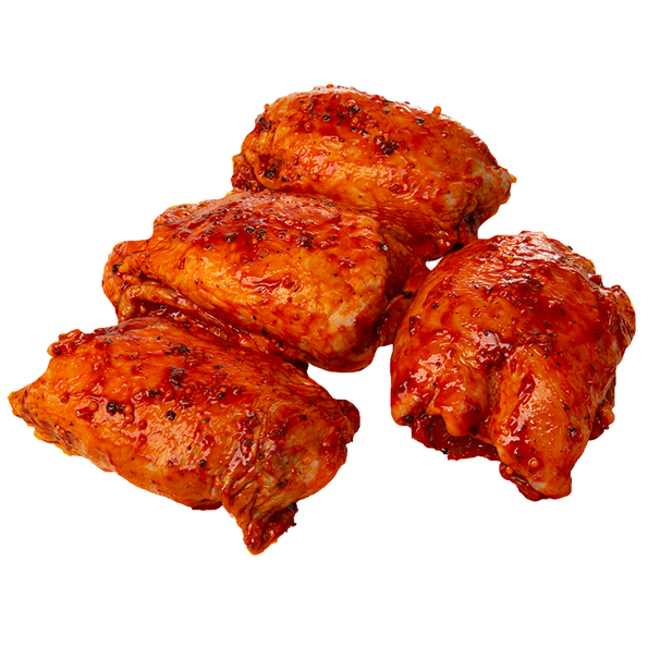 Hähnchenkeulensteaks Smoky BBQ, mit Haut und 9 % Flüssigwürzung